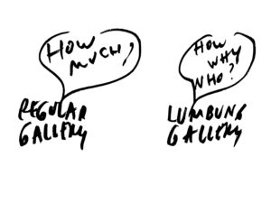 Hand drawn speech bubbles, one asking 'how much' the other 'how why and who'.
